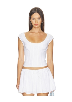 GUIZIO Leila Top in White. Size XS. Also in S, M, L, XL.