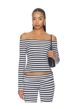 CAROLINE CONSTAS Avery Off The Shoulder Knit Top in Black. Size XS. Also in S, M, L, XL.