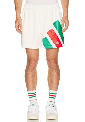 Adidas Originals x Brain Dead x Disney Football Short in Chalk White - White. Size S (also in XS, M, L, XL/1X, XXL/2X).