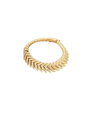 Bevza Spikelet Bracelet in Metallic Gold.