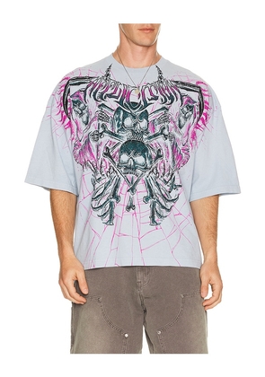 Affliction Darkness Falls Short Sleeve Tee in Blue. Size S. Also in M, L, XL/1X.