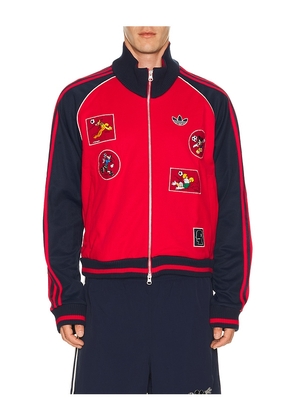 adidas Originals x Brain Dead x Disney Track Top in Red. Size S. Also in M, L, XL/1X.