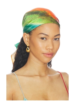 Donde Esteban Formentera Silk Head Scarf in Multi.