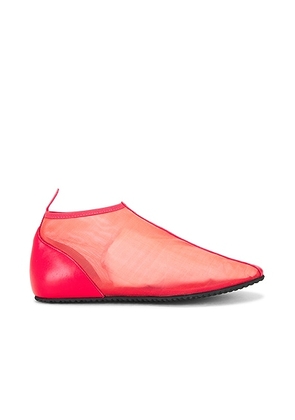Gimaguas Mesh Bailarina Boot Flat in Red - Red. Size 36 (also in 37, 38, 39, 41).