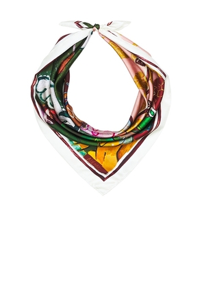 Alemais Mlak Silk Scarf in Green.