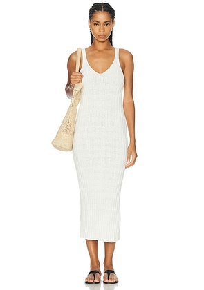 KHAITE Val Dress in Glaze - White. Size L (also in S, XS, M).