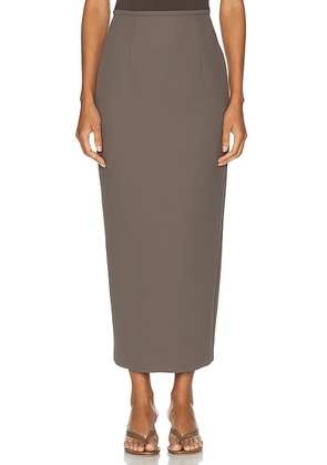 KHAITE Winton Skirt in Clove - Brown. Size 0 (also in 2, 4).