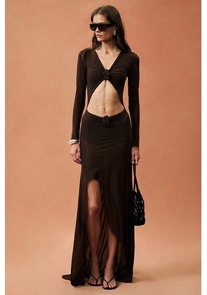 Maygel Coronel for FWRD Bellagio Dress in Wood - Brown. Size M/L (also in ).