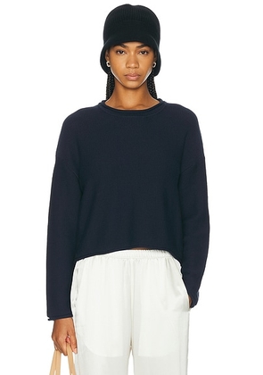 LESET Mae Crewneck Sweater in Midnight - Navy. Size L (also in XS, S, M).