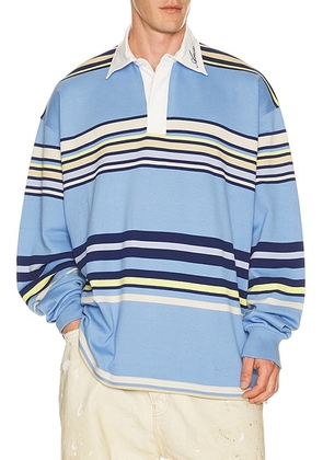 Amiri Striped Polo in Blue - Blue. Size M (also in L, XL/1X, S, XXL/2X).