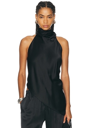 Helmut Lang The Scarf Top in Black - Black. Size L (also in XS, S, M).