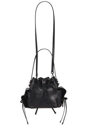 Acne Studios Multipocket Mini Bucket Lux Bag in Black - Black. Size all.