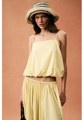 By Malene Birger for FWRD Mia Top in Butter Yellow - Yellow. Size 36 (also in 38, 34, 40, 42).