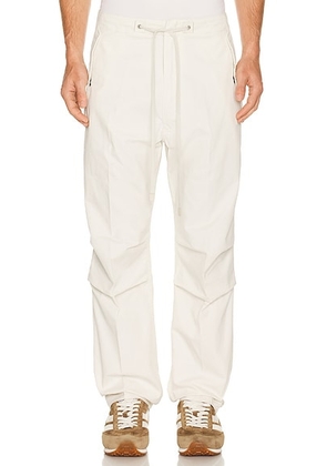 TOM FORD Peach Touch Enzyme Twill Clean Cargo Pant in Ecru - White. Size 31 (also in 30, 32, 33).