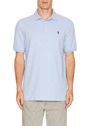 Polo Ralph Lauren Short Sleeve Stretch Mesh Polo in Pebble Blue - Blue. Size S (also in M, L, XL/1X, XXL/2X).