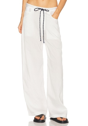 Citizens of Humanity Brynn Drawstring Trouser in Black Pinstripe - Black & White. Size 23 (also in 24, 25, 26, 27, 28, 29, 30, 31, 32, 34).