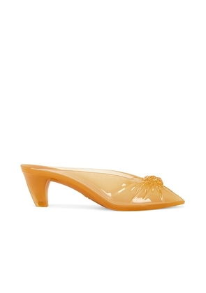 Chloe Jelly Open Toe Mule in Amber Brown - Brown. Size 41 (also in 37, 39, 38).