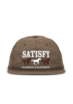 Satisfy Flitesilk 5 Panel Pinch Cap in Falcon - Brown. Size all.