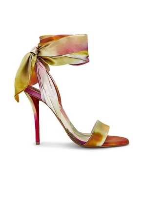 Christian Louboutin Miss Z Sandal Du Desert 100 Sandal in Multi - Green,Orange. Size 41 (also in 36, 36.5, 37.5, 38, 38.5, 39, 39.5, 40, 40.5).