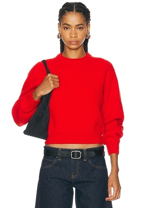 Jil Sander Crewneck Sweater in Poppy - Red. Size 42 (also in 44).