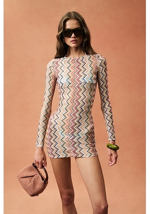 Missoni for FWRD For FWRD Long Sleeve Dress in Multicolor - Neutral. Size 38 (also in 36, 40, 42, 44).
