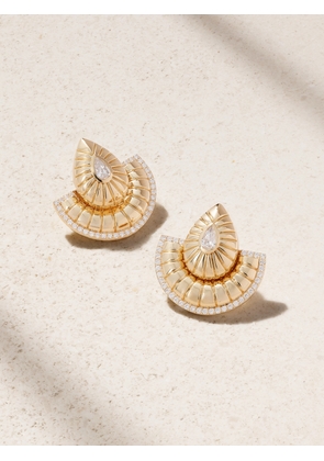 L’Atelier Nawbar - Bond Street Fan 18-karat Gold Diamond Earrings - One size