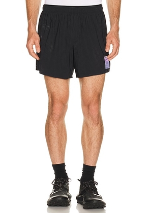 Satisfy Space-O 5 Shorts in Black - Black. Size XL (also in S, M, L).