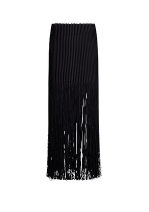 ALAÏA ALAΪA Fringed Tube Skirt in Noir Alaia - Black. Size 36 (also in ).