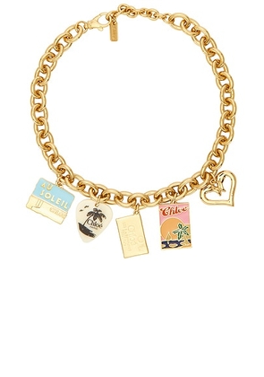Chloe Summer Charm Necklace in Multicolor - Mtallic Gold. Size all.