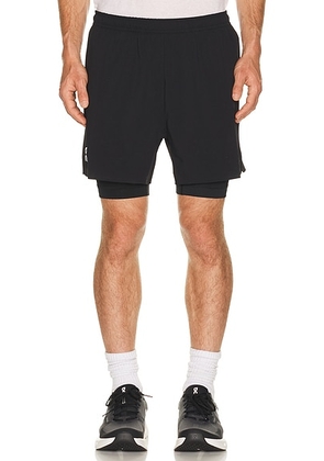On Train 2-In-1 Shorts in Black - Black. Size XL/1X (also in S, M, L, XXL/2X, XS).