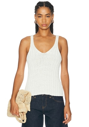 KHAITE Val Top in Glaze - White. Size L (also in XS, S, M).