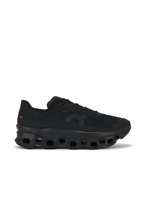 On Cloudmonster Void in Black & Black - Black. Size 8 (also in 7, 7.5, 8.5, 9, 9.5, 10, 10.5, 11, 11.5, 12, 13, 14).