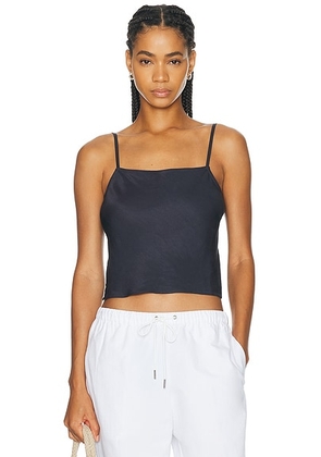 LESET Daniel Square Neck Tank Top in Midnight - Navy. Size M (also in XS, S, L).