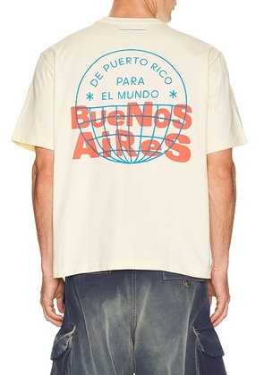 Adidas Originals Para x Bad Bunny DTMF Tour Merch Tee in Buenos Aires Cream - Cream. Size L (also in S, M, XL/1X, XXL/2X).