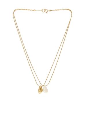 Isabel Marant Short Necklace in Metallic Gold.