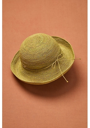 Helen Kaminski for FWRD Provence 10 Raffia Crochet Hat in Chartreuse - Green. Size M (also in ).