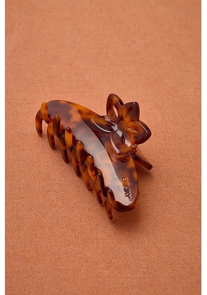 Emi Jay for FWRD Big Effing Clip in Tortoise Hibiscus - Brown. Size all.