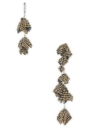 Isabel Marant Asymmetric Earrings in Yellow & Silver - Yellow,Metallic Silver. Size all.