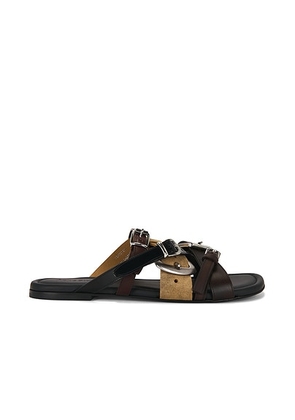 Acne Studios Beltie Sandal in Multi Brown - Brown. Size 44 (also in 41, 42, 43).