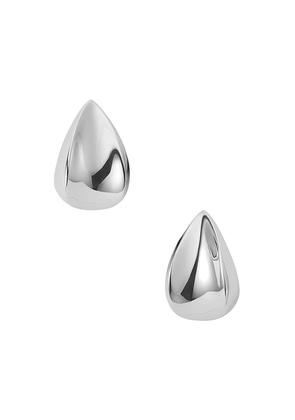 Jenny Bird Small Margeaux Puff Earrings in Metallic Silver.