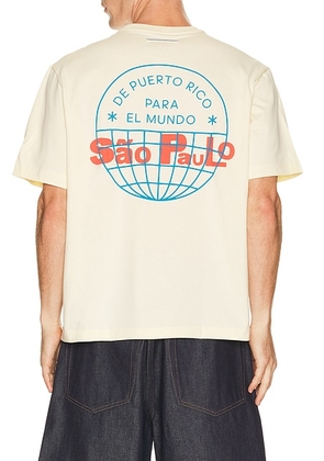 Adidas Originals Para x Bad Bunny DTMF Tour Merch Tee in Sao Paulo Cream - Cream. Size XL/1X (also in S, M, L, XXL/2X).