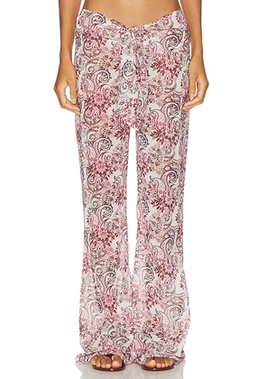 Bananhot Tommy Pant in Rockrose Paisley - Pink. Size M (also in XS, S, L, XL).