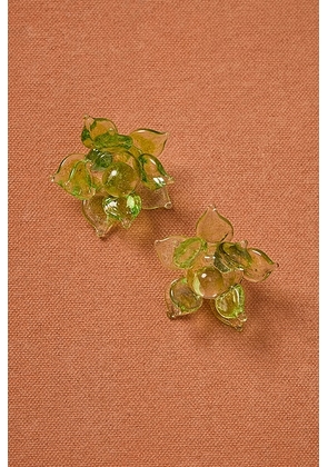 SUPLAIS for FWRD Pavonia Earrings in Apple Green - Green. Size all.