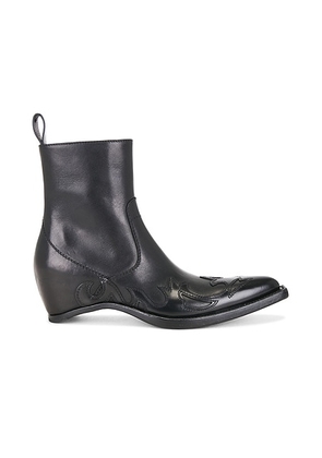 Maison Margiela Heel-Less Western Flame Boot in Black - Black. Size 36 (also in 40).
