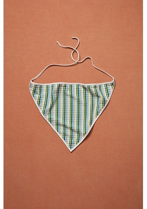 Rowen Rose for FWRD Headscarf in Blue Stripes - Blue,Yellow. Size all.