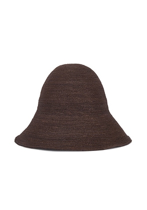 Janessa Leone Teagan Bucket Hat in Chocolate - Chocolate. Size S (also in ).