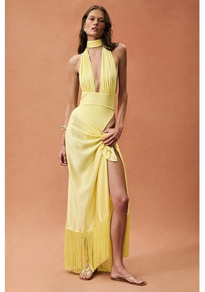 SAME for FWRD Fringe Sarong in Yellow - Yellow. Size all.