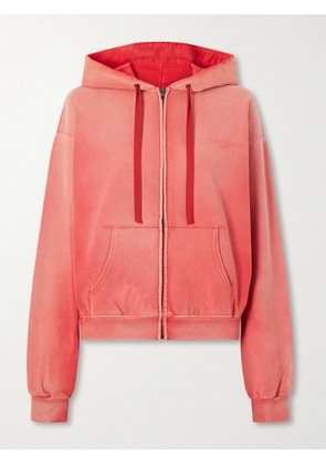 Maison Margiela - Cotton-jersey Zip-up Hoodie - Red - x small,small,medium,large,x large