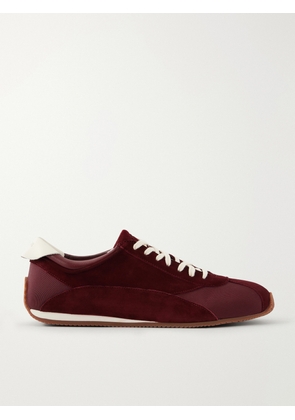 NEOUS - Berenices Leather-trimmed Suede And Mesh Sneakers - Burgundy - IT35,IT36,IT37,IT38,IT39,IT40,IT41