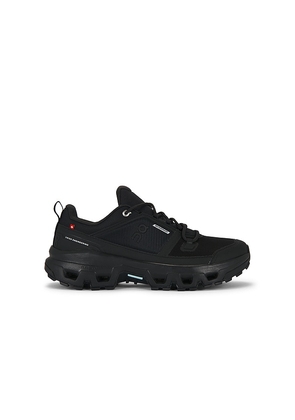 On Cloudrock Low Wp in Black. Size 7. Also in 7.5, 8, 8.5, 9, 9.5, 10, 10.5, 11, 11.5, 12, 13.